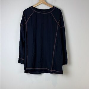 J. Jill Blue Knit Top Size Large